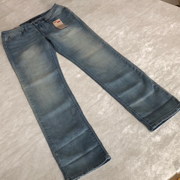 Levi's Woman’s Slight Curve Mid Rise Light Blue Slim Jeans Size 4 27X32 - Picture 3 of 13